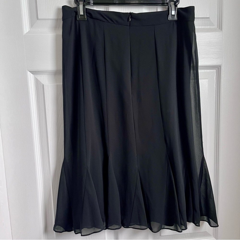 Vintage Joseph Ribkoff skirt ruffle black Women Medium 10 layered chiffon midi - Picture 5 of 5